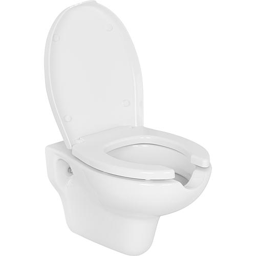 Elida wall-hung WC, ceramic, white, with opening, WxHxD:375x370x560mm