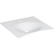 Vasque Elida en bétacryle blanc, avec 1 trou robinet lxhxp: 620x152x520mm