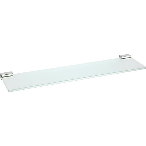 Shelf bracket Eivor L=500 mm, satin-finish glass, zinc chrome-plated