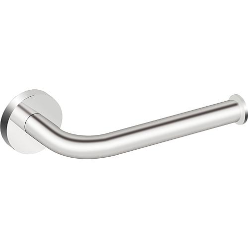 Toilet roll holder, Eldrid, without cover, chrome-plated brass, left-hand mount, rounded