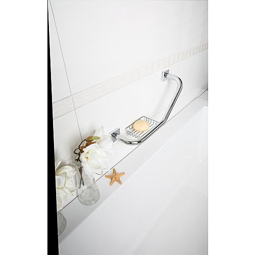 Elean bath handle with soap dish, angled Anwendung 1