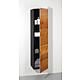 Tall cabinet ELA with soft close body, black smt, front dark oak veneer, 400x1600x350 mm