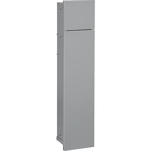 Toilet wall container Bend, 2 grey glass doors, W x H: 180x825 mm, right stop