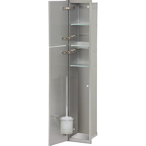 Niche murale WC 2 portes pour carrelage lxh: 185x981 mm butée gauche