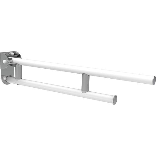 Hinged support rail Elida 750 white matt powder-coated, WxHxD:95x170x750mm