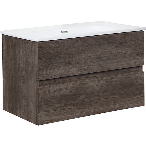 Bathroom furniture set Kora, 2 drawers, chateau oak, width 805 mm