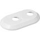 Rosace double excentrique 20mm plastique blanc, ajustable