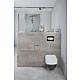 Built-in stainless steel toilet container, enclosed 800, 2 tileable doors, flush mounting Anwendung 3