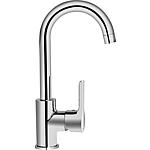 Washbasin mixer Goodlife, projection 130mm, with clicker drain set, chrome