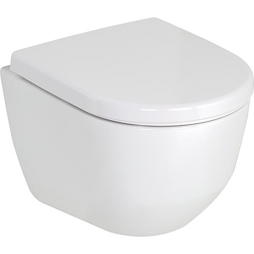 Wand-Tiefspül-WC Pro, erhöht, spülrandlos Standard 1