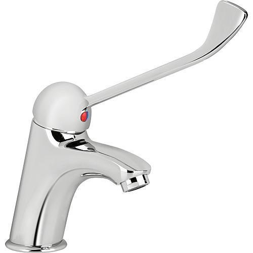 Washbasin mixer Rumba II, projection 116 mm, without drain set, long handle, chrome