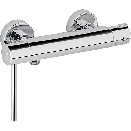 Surface-mounted-shower thermostat Rumba II, long handle, chrome