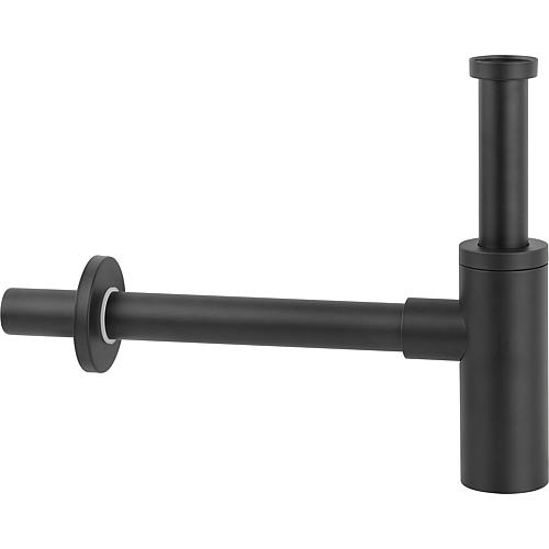 Siphon Design DN32 (11/4") inox, mat noir