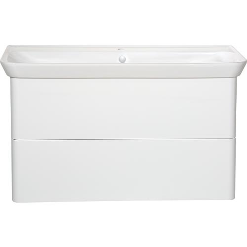 Washbasin base cabinet SURI2 with ceramic washbasin, width 1200 mm
