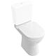 Standing washdown toilet, rimless