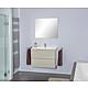 Bathroom furniture set Bali, high-gloss taupe, 2 drawers, width 810 mm