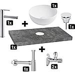 Pack promo meuble de salle de bains console Blata effet ciment