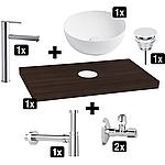 Blata bathroom counter top promotional pack, Marone larch