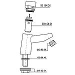 Spare parts for washbasin self-closing valve Picto 93 016 70