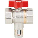 Brass ball valve Equa IT/IT, PN 16, aluminium lever, manual balancing valve