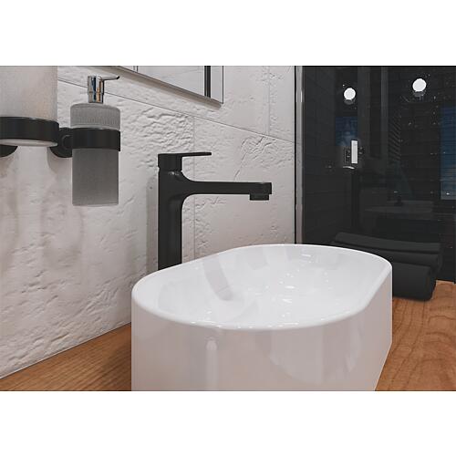 Mitigeur lavabo Enzan Nero saillie 182 mm noir mat