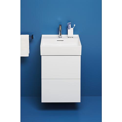 Vasque Laufen Kartell 500x460mm, blanc, avec trop-plein 1 trou robinet centré