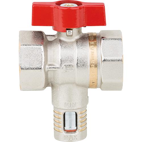 Brass ball valve Equa IT/IT, PN 16, aluminium lever, manual balancing valve