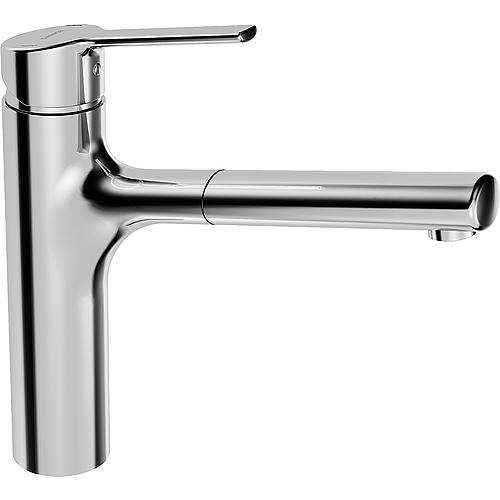 Sink mixer Hansa Hansaronda with pull-out outlet, projection 200 mm chrome