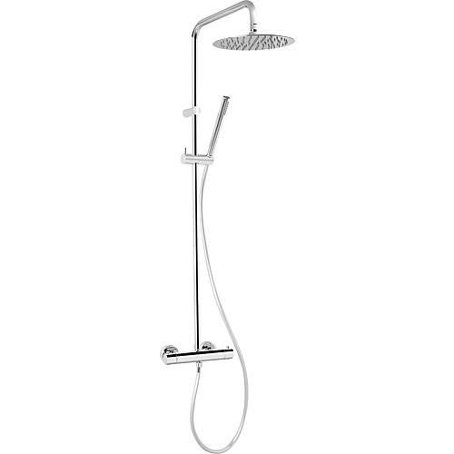 Shower system Salsa hand shower, overhead shower Ø 250 mm and thermostat chrome
