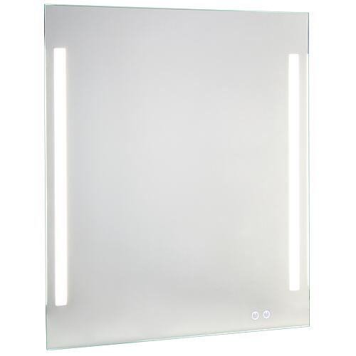 Miroir LED Earline 2 interrupteurs tactiles avec anti-buee, 800x800 mm, 33W