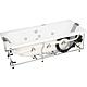 Whirlpool Pop 1800 Combisystème 6 buses massage, 12 Airpool, 2 buses pied, 1 buse dos, 1800x435x800 mm