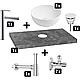 Blata bathroom counter top promotional pack, cement look Standard 1