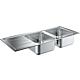 GROHE K500 80-S stainless steel sink 2 bowls reversible WxD: 1160x500 mm