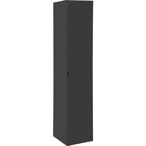 Tall cabinet series LOSSA, 1 door, right stop, high-gloss anthracite, 350x1625x370 mm