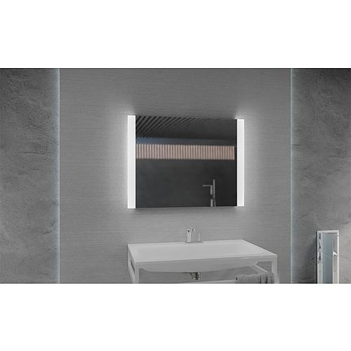 LED mirror Eira 2.0 with toggle switch, WxHxD: 800x600x25 mm IP 20 230 V-8.16 W