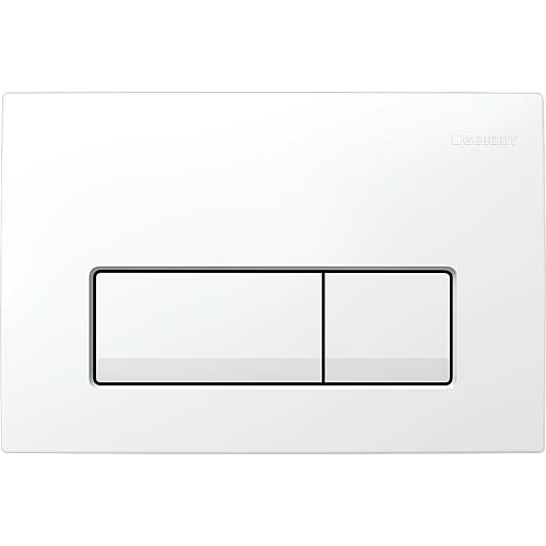 Plaque de commande Geberit Delta 50, 2-quantités, blanc, 115.105.11.5