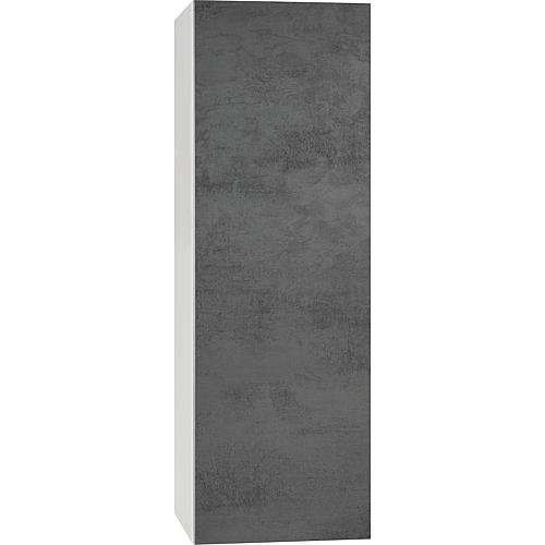 Colonne ELA avec softclose blanc satiné - front béton foncé, 400x1200x350 mm