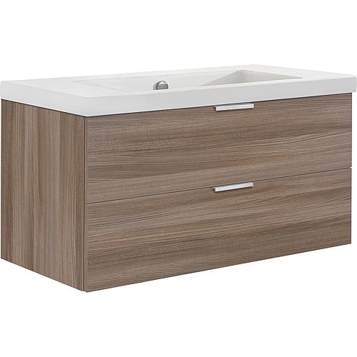 Base cabinet + ceramic washbasin EPIL hemp elm, 2 drawers 860x550x510 mm