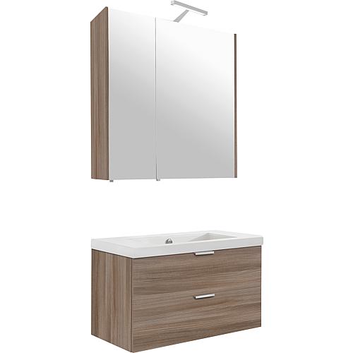 Bathroom furniture set EPIL series MBF hemp elm, 2 drawers width 710 mm