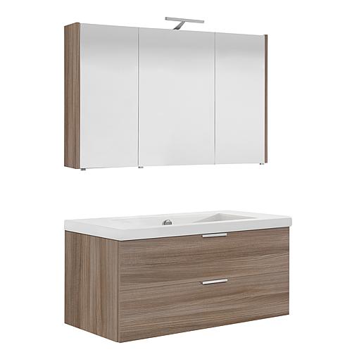 Ensemble de meubles de salle de bains EPIL Série MBF chanvre orme, 2 tiroirs largeur 1060mm