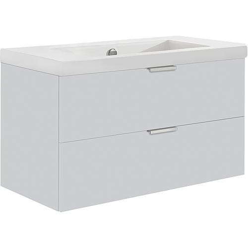 Base cabinet + ceramic washbasin EPIL stone grey, 2 drawers 710x550x510 mm