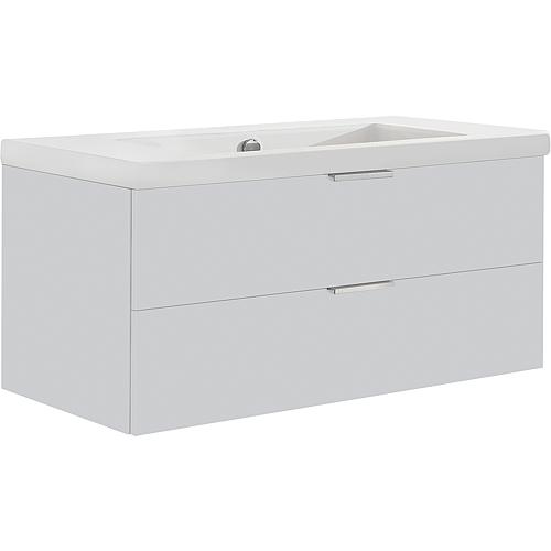 Base cabinet + ceramic washbasin EPIL stone grey, 2 drawers 1060x550x510 mm