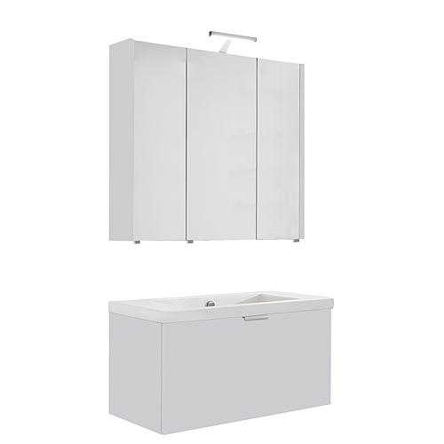 Ensemble de meubles de salle de bains EPIL Série MBF gris pierre, 1 tiroir largeur 860mm