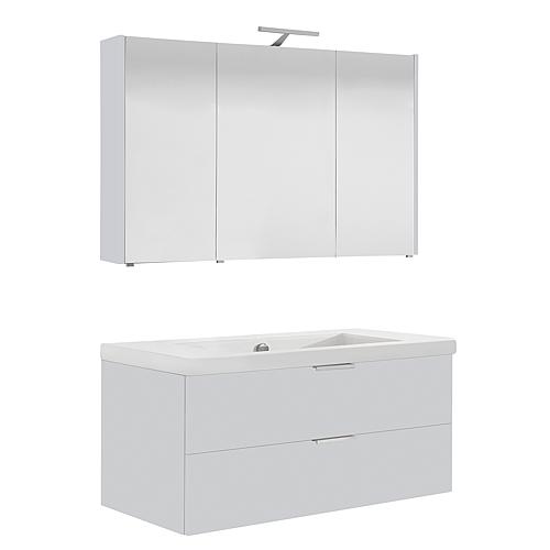 Ensemble de meubles de salle de bains EPIL Série MBF Gris pierre, 2 tiroirs largeur 1060mm