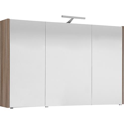 Armoire à glace avec éclairage chanvre orme, 3 portes 1050x750x188mm