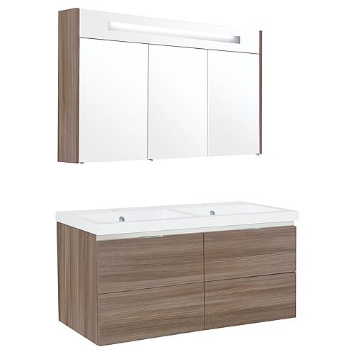 Bathroom furniture set EPIC, series MBH, hemp elm, 4 drawers, width 1210 mm