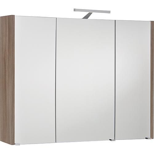 Armoire à miroir avec éclairage chanvre, 3 portes 950x750x188 mm