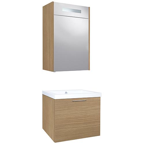 Bathroom furniture set EKRY series MBK natural oak, 2 drawers