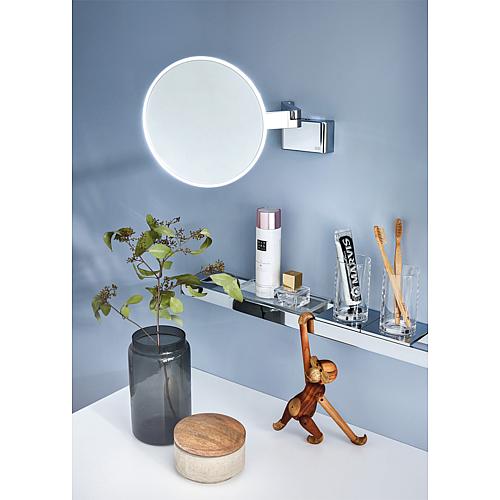 Miroir cosmétique evo, avec éclairage LED et 2 bras pivotants, rabattable Anwendung 1