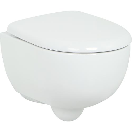 Wall-mounted flushdown toilet, Renova Compact, rimless Standard 1